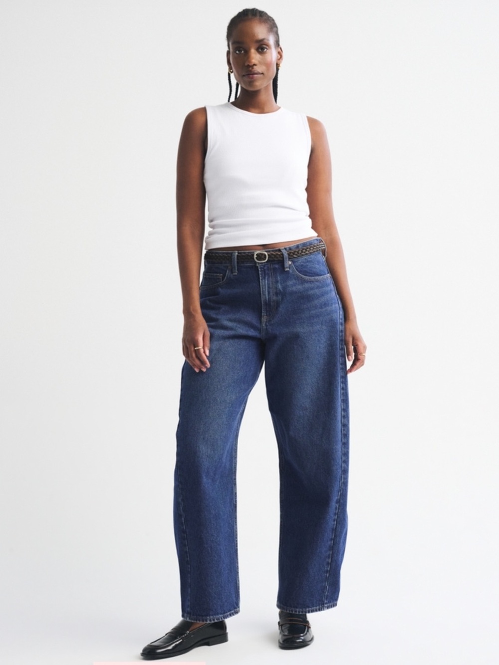 Abercrombie Curve Love  Mid Riae The Barrell Jean NWT